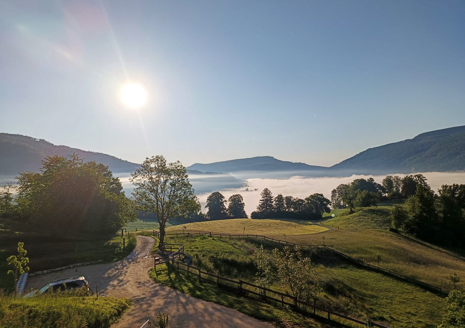 Aussicht über die Hügel bei Laupersdorf